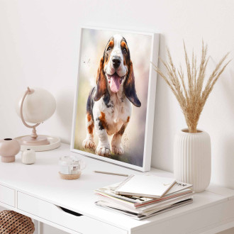 Petit Basset Griffon Vendéen akvarel