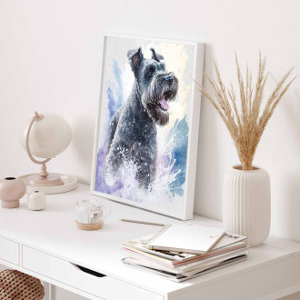 Kerry Blue Terrier akvarel