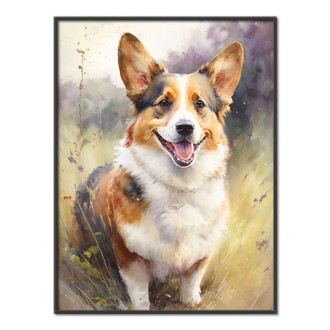 Cardigan Welsh Corgi akvarel