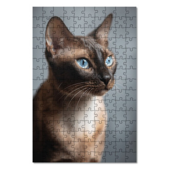Drevené puzzle Orientálna mačka realistic
