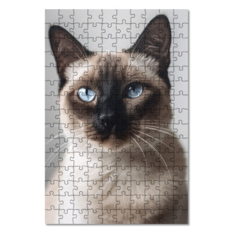 Drevené puzzle Siamská mačka realistic