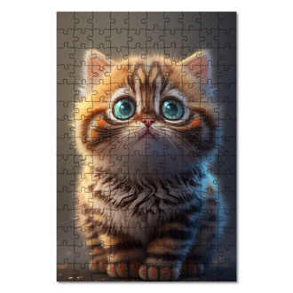 Drevené puzzle Bengálska mačka animovaná