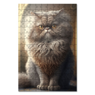 Drevené puzzle Perzská mačka akvarel