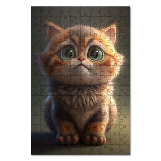 Drevené puzzle Habešská mačka animovaná