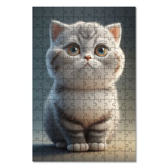 Drevené puzzle Americká krátkosrstá mačka animovaná