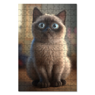 Drevené puzzle Tonkinská mačka animovaná