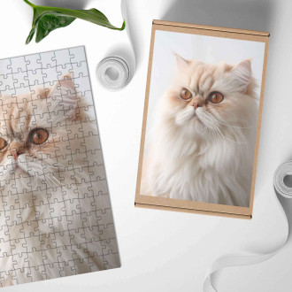 Drevené puzzle Perzská mačka realistic