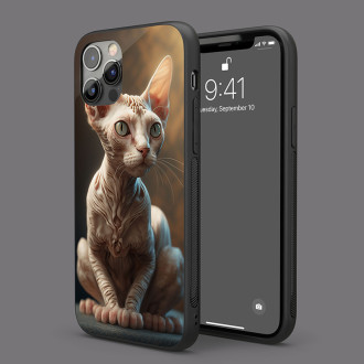 Devon Rex mačka akvarel