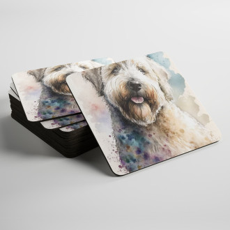 Podtácky Soft Coated Wheaten Terrier akvarel
