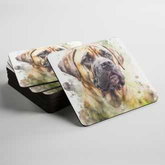 Podtácky Boerboel akvarel