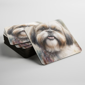 Podtácky Shih Tzu akvarel