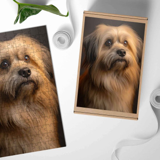 Drevené puzzle Lhasa Apso realistic