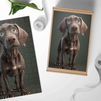 Drevené puzzle Plott Hound animovaný