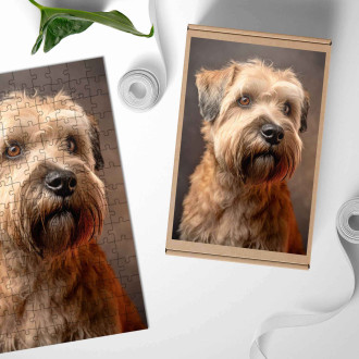 Drevené puzzle Soft Coated Wheaten Terrier realistic