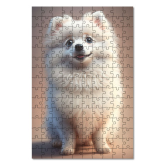 Drevené puzzle Americký eskimácky pes animovaný