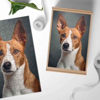 Drevené puzzle Basenji realistic