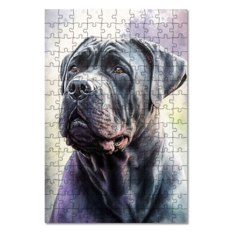 Drevené puzzle Cane Corso akvarel