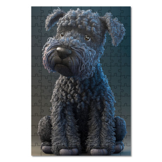 Drevené puzzle Kerry Blue Terrier animovaný