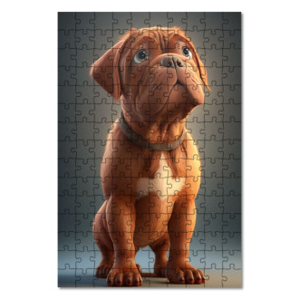 Drevené puzzle Bordeauxská doga animovaný
