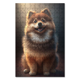 Drevené puzzle Fínsky laponský pes animovaný