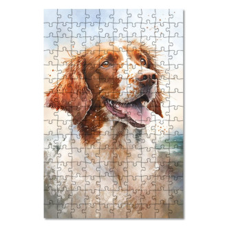 Drevené puzzle Brittany akvarel