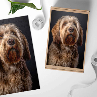 Drevené puzzle Otterhound realistic