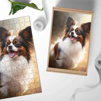 Drevené puzzle Papillon akvarel