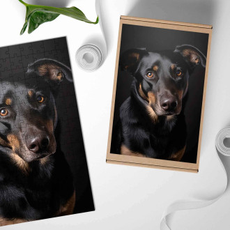 Drevené puzzle Beauceron realistic