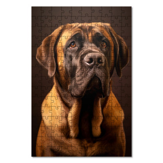 Drevené puzzle Mastiff realistic