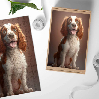 Drevené puzzle Welsh Springer Spaniel animovaný