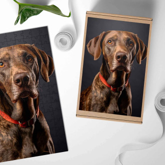 Drevené puzzle Plott Hound realistic