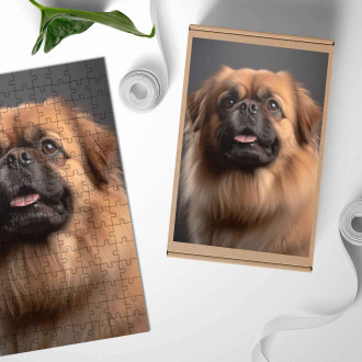 Drevené puzzle Pekinéz realistic