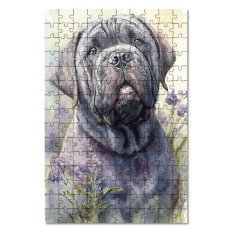 Drevené puzzle Neapolský mastif akvarel