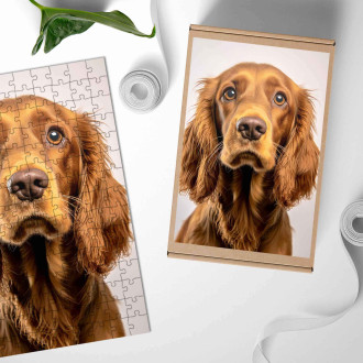 Drevené puzzle Kokeršpaniel realistic