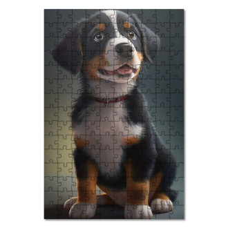 Drevené puzzle Entlebucherský salašnícky pes animovaný