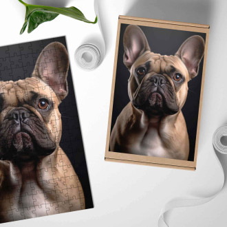 Drevené puzzle Francúzsky buldog realistic