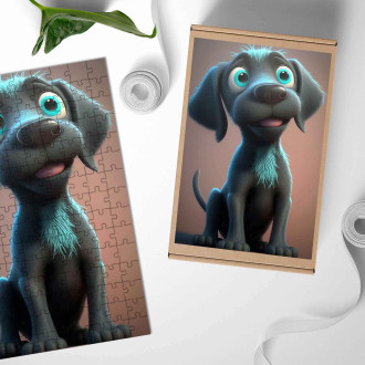 Drevené puzzle Sloughi animovaný