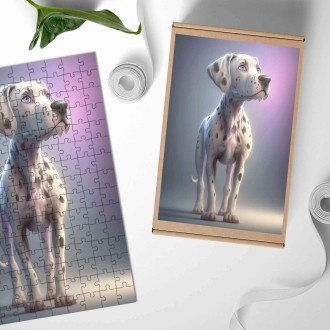 Drevené puzzle Nemecká doga animovaný