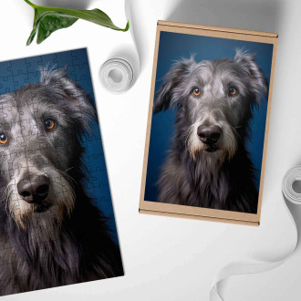 Drevené puzzle Škótsky deerhound realistic