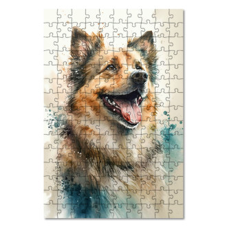 Drevené puzzle Pumik akvarel