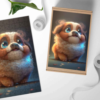 Drevené puzzle Pulík animovaný