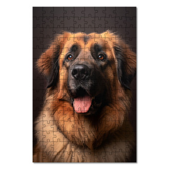 Drevené puzzle Leonberger realistic