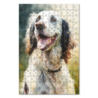 Drevené puzzle Anglický seter akvarel