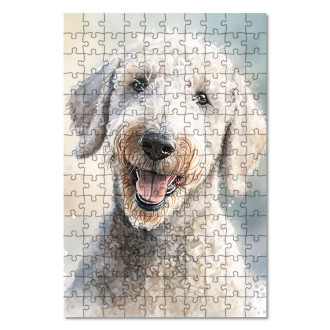 Drevené puzzle Bedlingtonský teriér