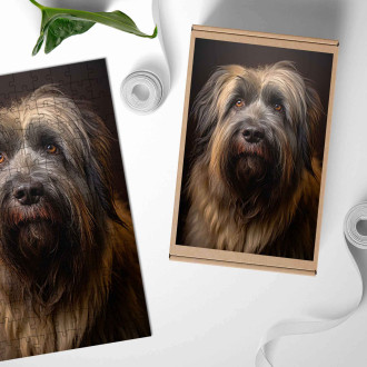 Drevené puzzle Briard realistic