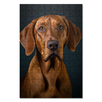 Drevené puzzle Redbone Coonhound realistic