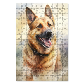 Drevené puzzle Chinook akvarel