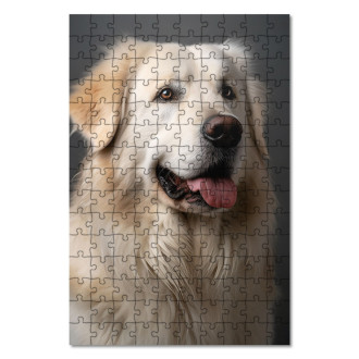 Drevené puzzle Pyrenejský horský pes realistic
