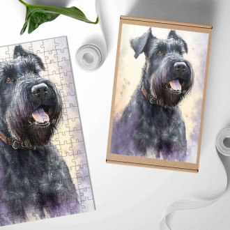Drevené puzzle Veľký bradáč akvarel