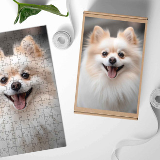 Drevené puzzle Pomeranian realistic